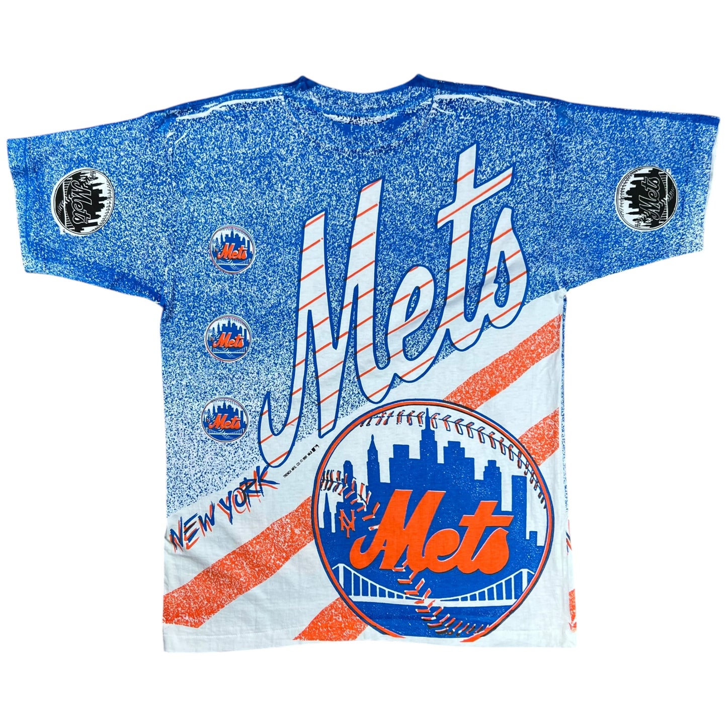 Vintage 1991 Trench New York Mets all over print tee (L/XL) DS