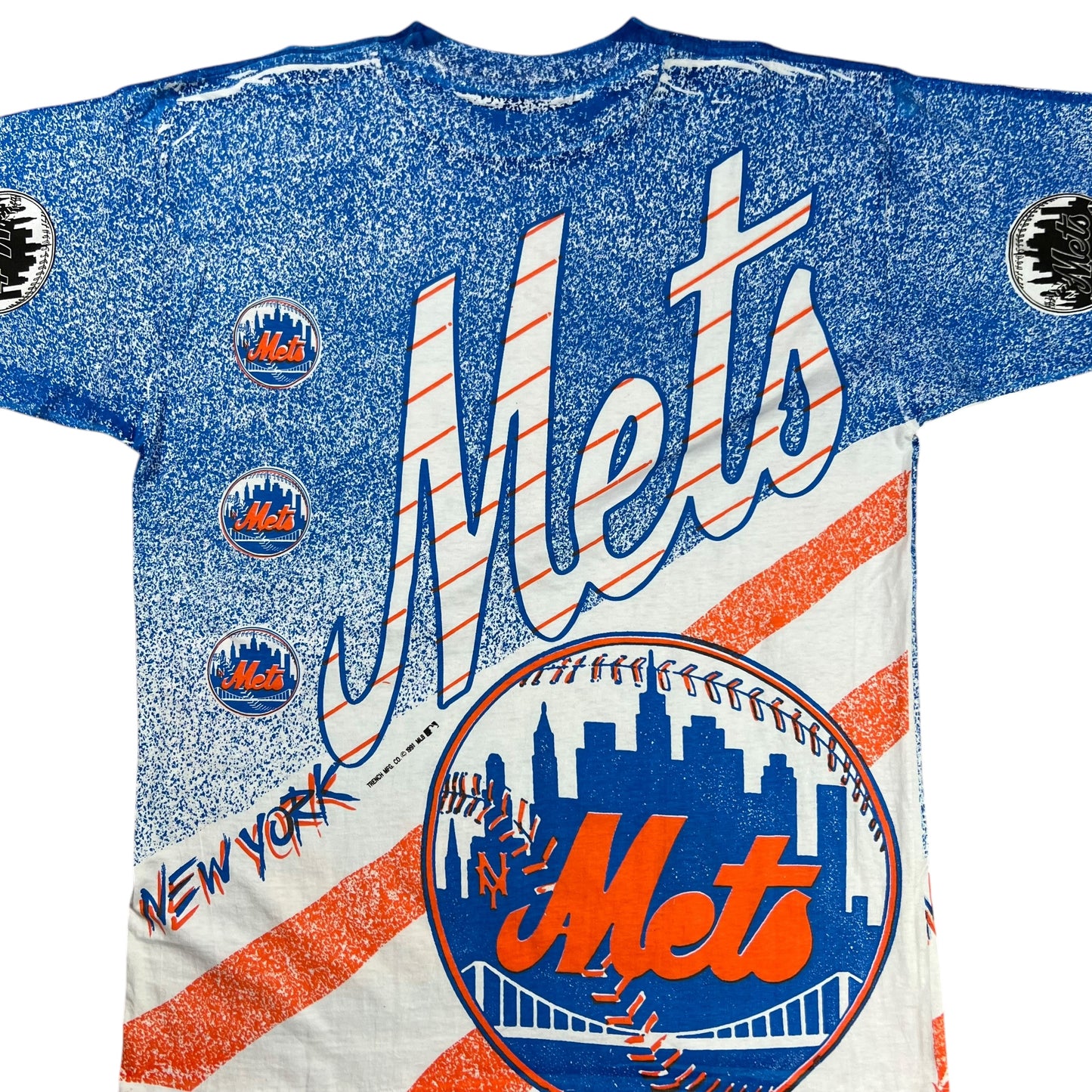 Vintage 1991 Trench New York Mets all over print tee (L/XL) DS