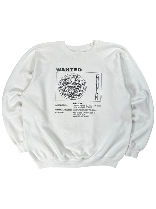 Vintage 1995 WANTED Pizza crewneck (L)