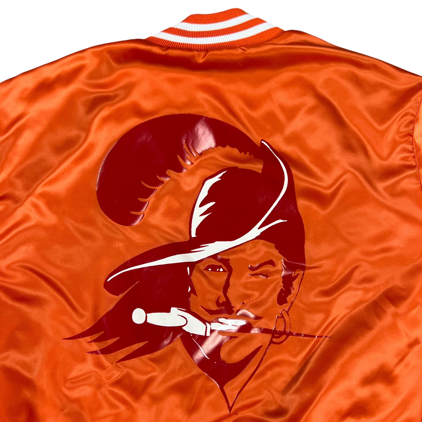 Vintage 80s Chalk Line Tampa Bay Buccaneers creamsicle satin jacket (L)