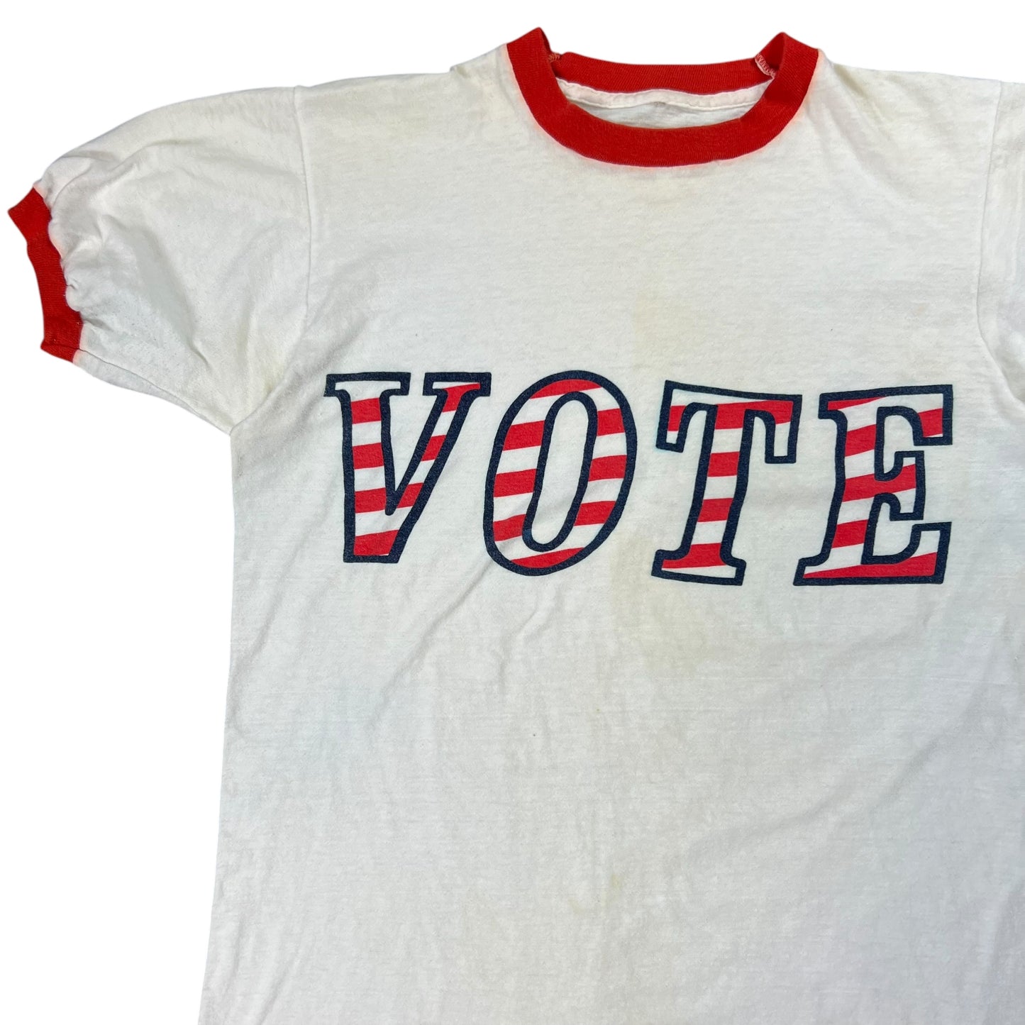 Vintage 1970s VOTE ringer tee (M)