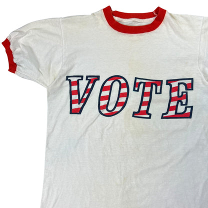 Vintage 1970s VOTE ringer tee (M)