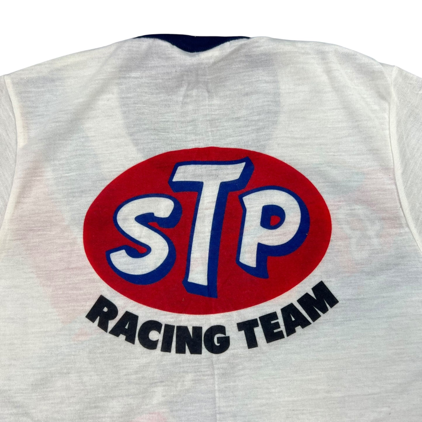 Vintage 1970s STP Racing Team all over print tee (M)