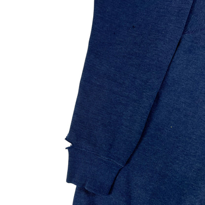 Vintage 1970s navy thrashed blank crewneck (M)