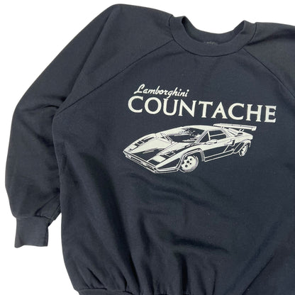 Vintage 80s Lamborghini Countache car crewneck (L)