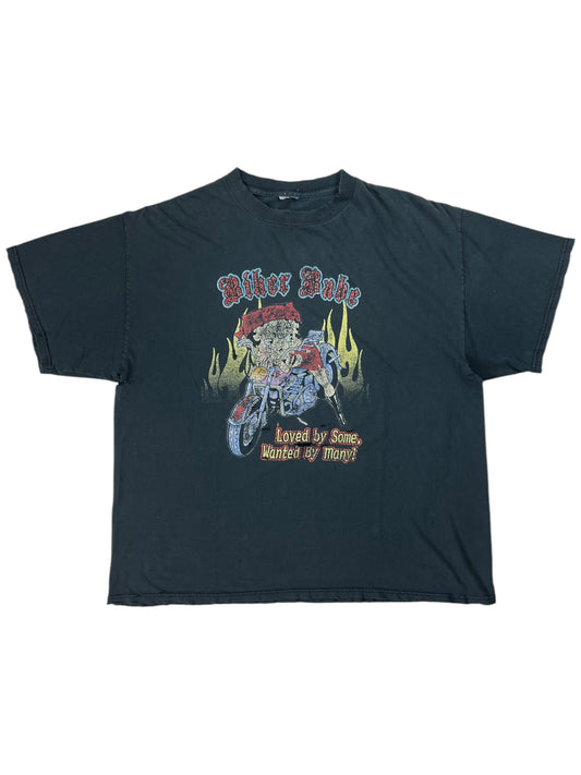 Vintage Y2K Biker Betty Boop thrashed tee (XL)
