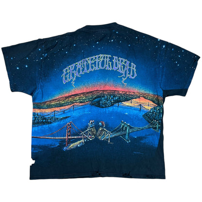 Vintage 1990 Brockum Grateful Dead bridges all over print band tee (L)