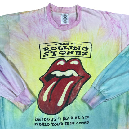Vintage 1998 The Rolling Stones Bridges to Babylon tour long sleeve tie dye band tee (XL)