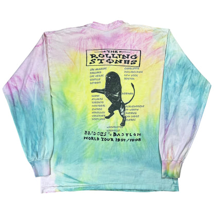 Vintage 1998 The Rolling Stones Bridges to Babylon tour long sleeve tie dye band tee (XL)