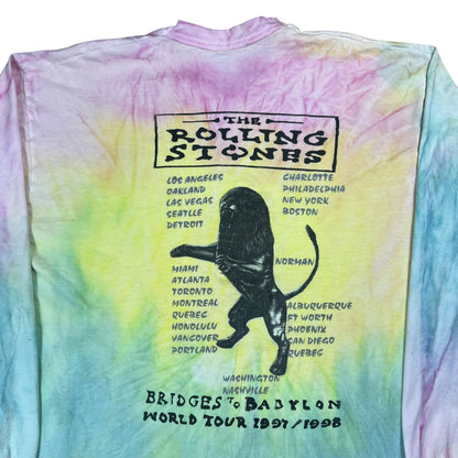 Vintage 1998 The Rolling Stones Bridges to Babylon tour long sleeve tie dye band tee (XL)