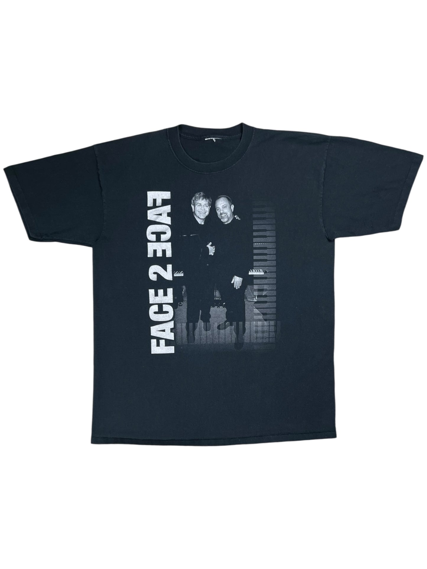 Vintage 2002 Elton John Billy Joel FACE 2 FACE tour band tee (L)