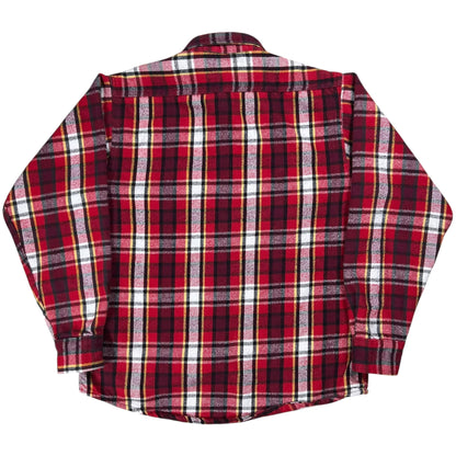 Vintage 90s Greatland Apparel 100% cotton red flannel button up shirt (M)