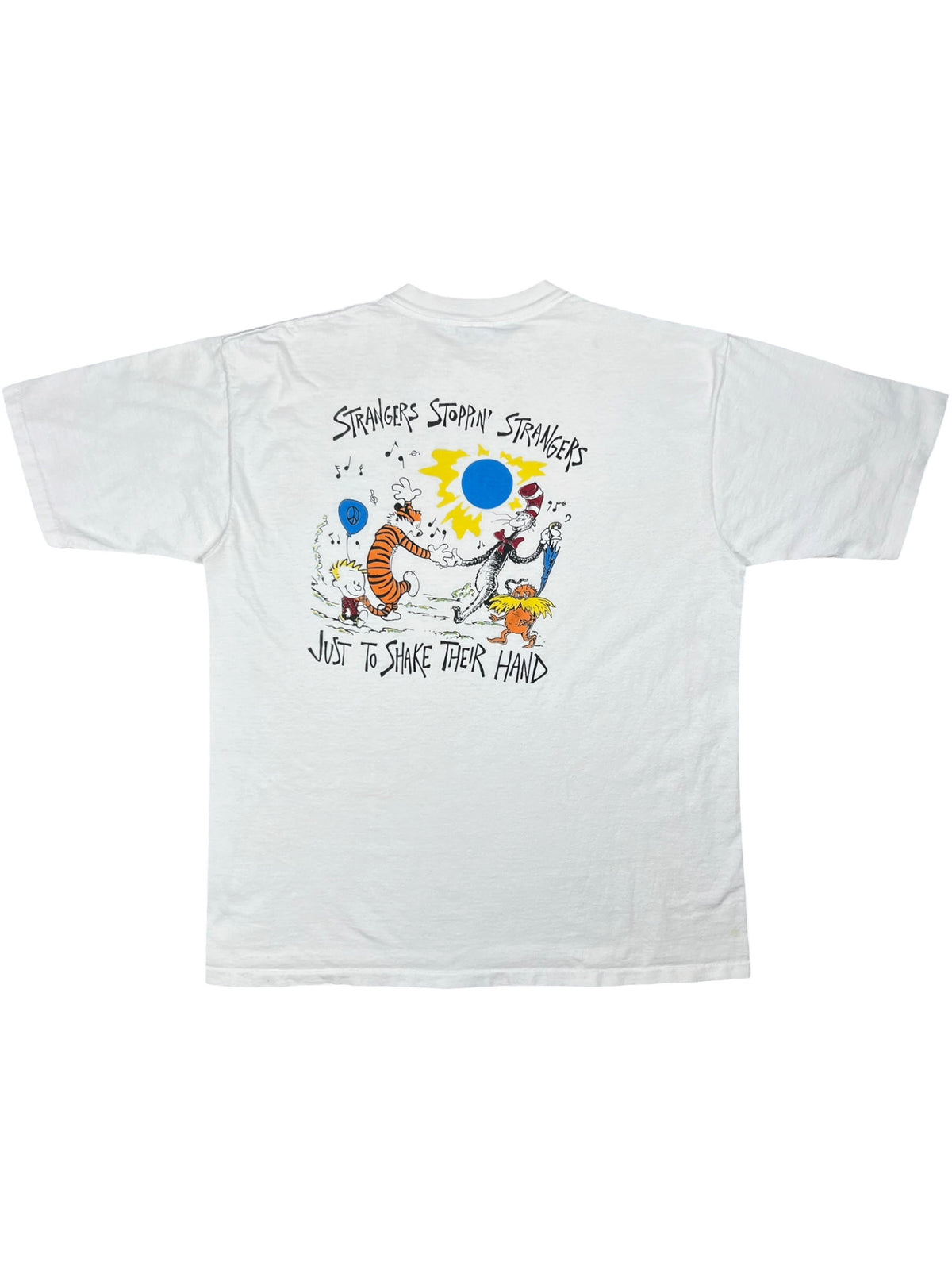 Vintage 90s Grateful Dead Scarlet Begonias Dr. Seuss Calvin Hobbes lot band tee (XL)