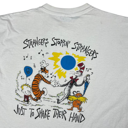Vintage 90s Grateful Dead Scarlet Begonias Dr. Seuss Calvin Hobbes lot band tee (XL)