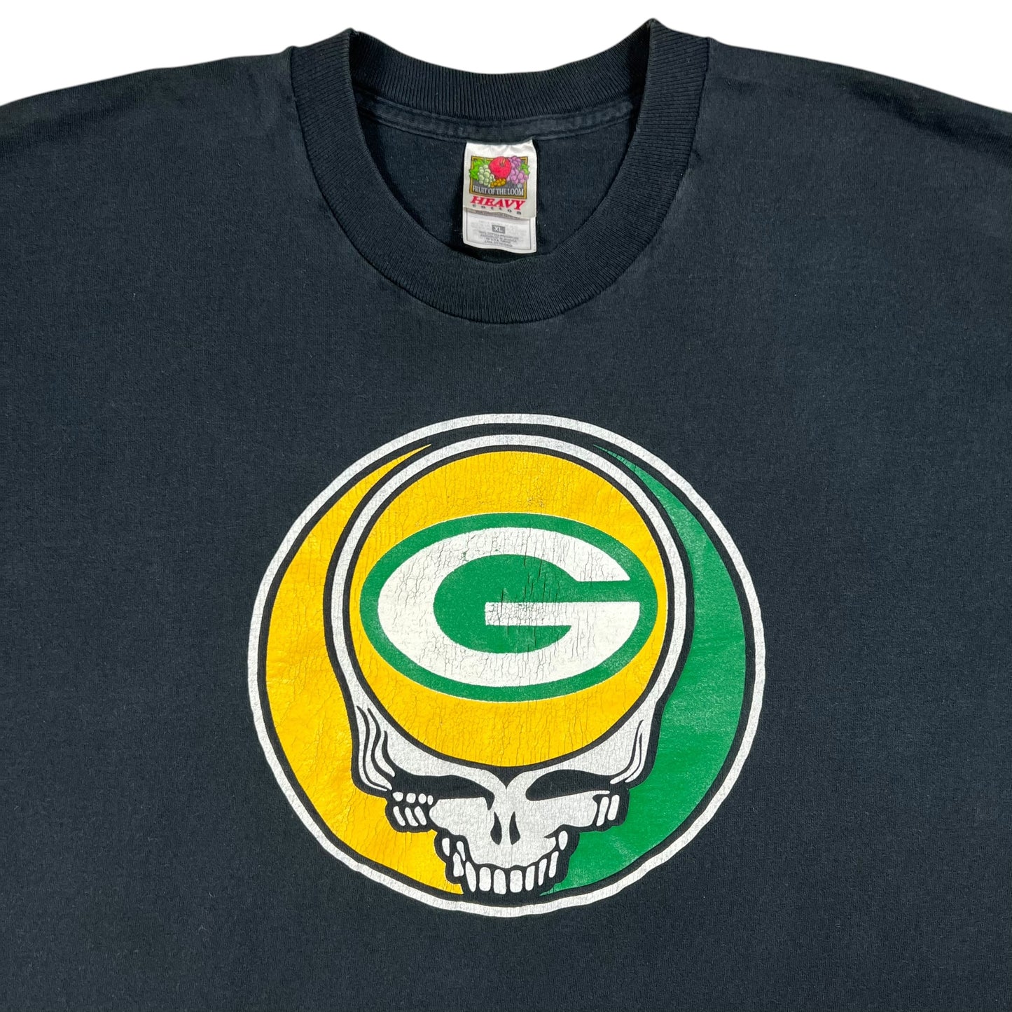 Vintage 90s Grateful Dead Green Bay Packers Steal Your Face band lot tee (XL)