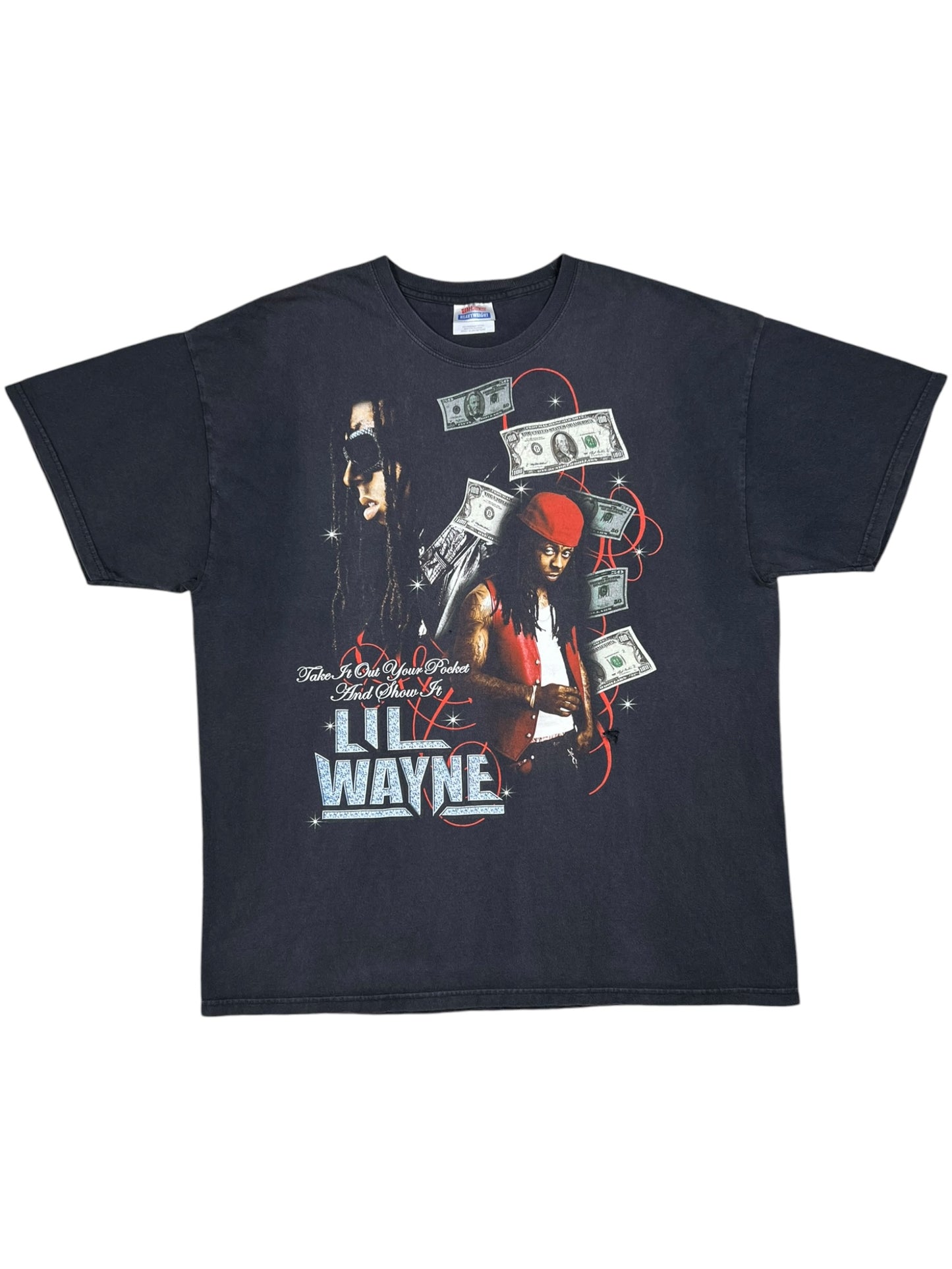 Vintage Y2K Hanes Lil Wayne faded rap tee (XL)