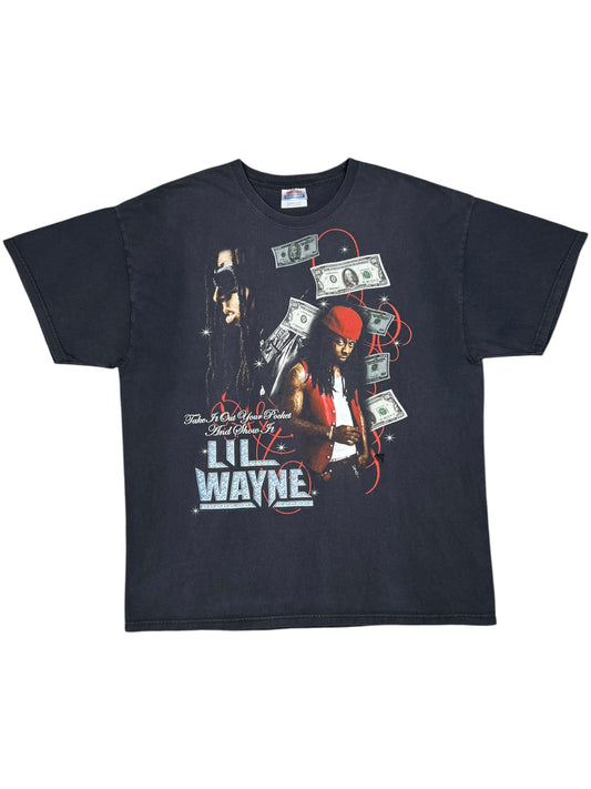 Vintage Y2K Hanes Lil Wayne faded rap tee (XL)
