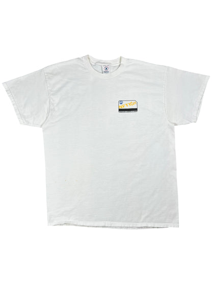 Vintage 90s NYC subway MTA card NFTY card parody tee (XL)