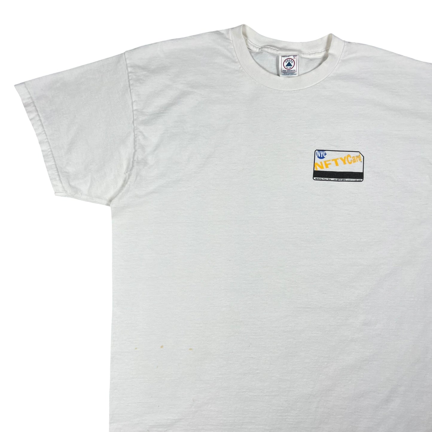 Vintage 90s NYC subway MTA card NFTY card parody tee (XL)
