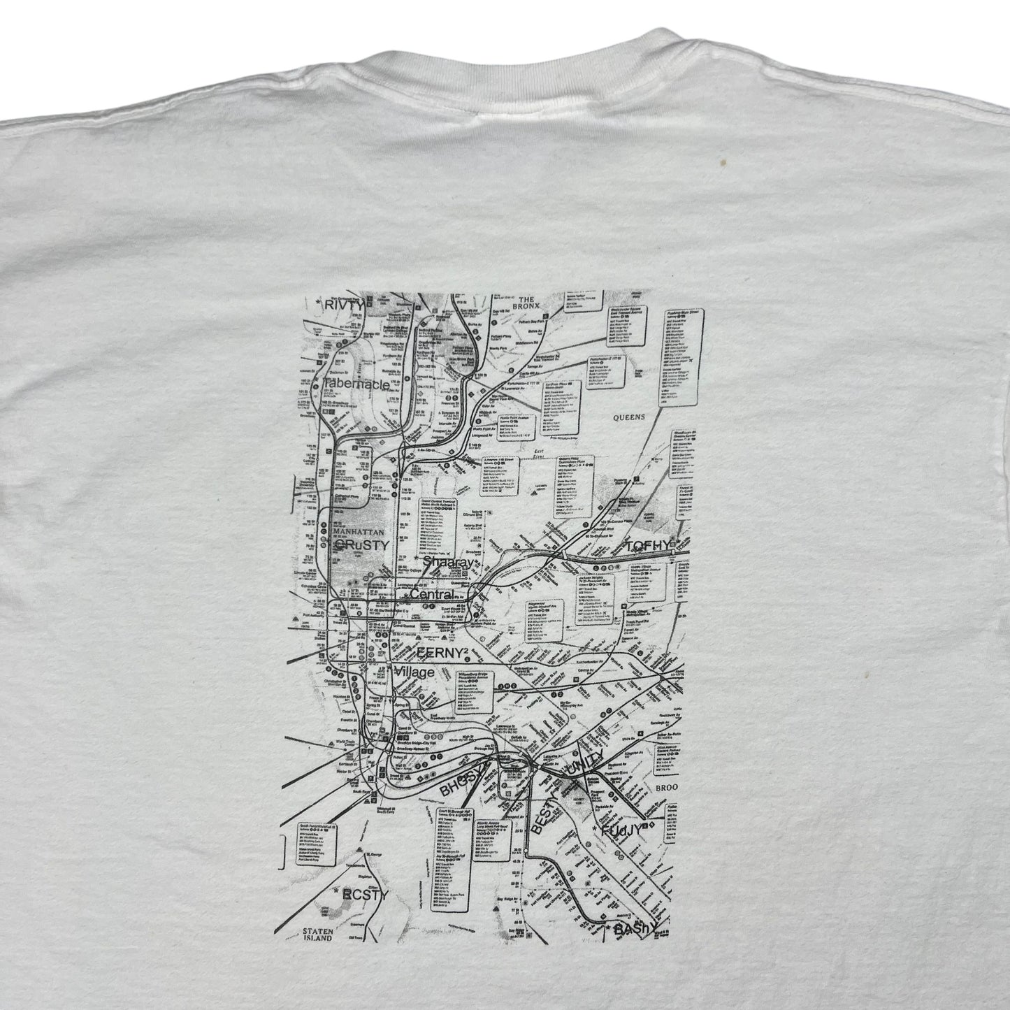 Vintage 90s NYC subway MTA card NFTY card parody tee (XL)