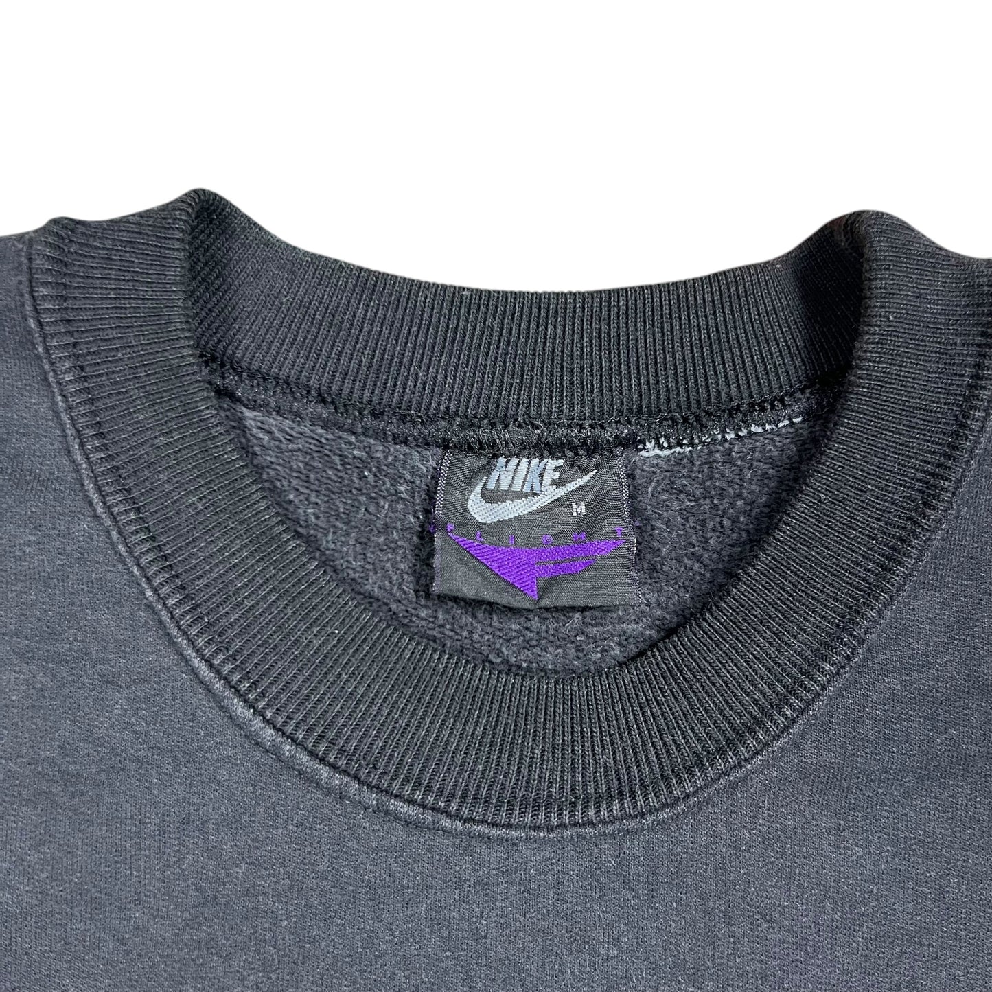 Vintage 90s Nike Flight logo faded black crewneck (M)