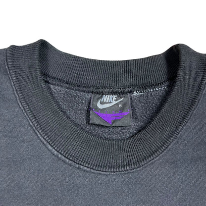 Vintage 90s Nike Flight logo faded black crewneck (M)