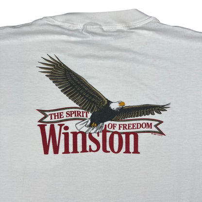 Vintage 1991 Winston Cigarettes The Spirit of Freedom pocket tee (L)