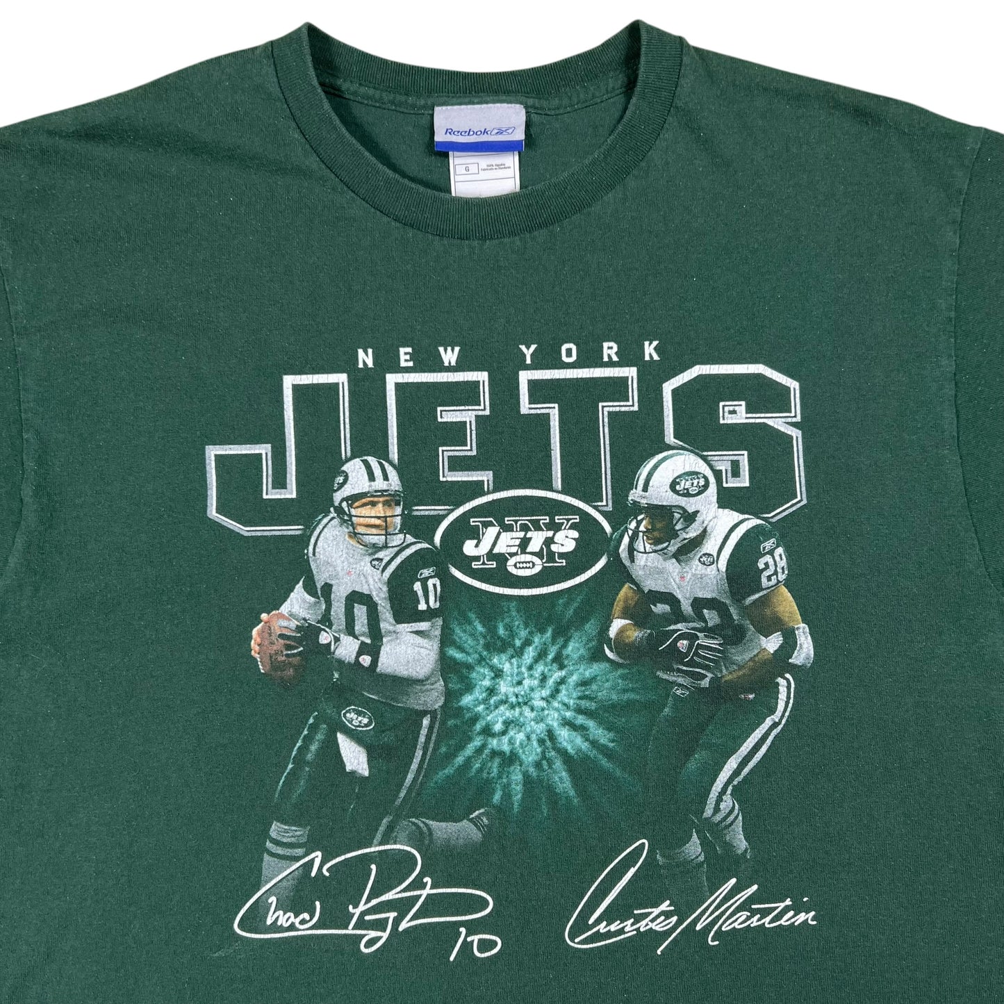 Vintage Y2K New York Jets Chad Pennington Curtis Martin NFL tee (L)