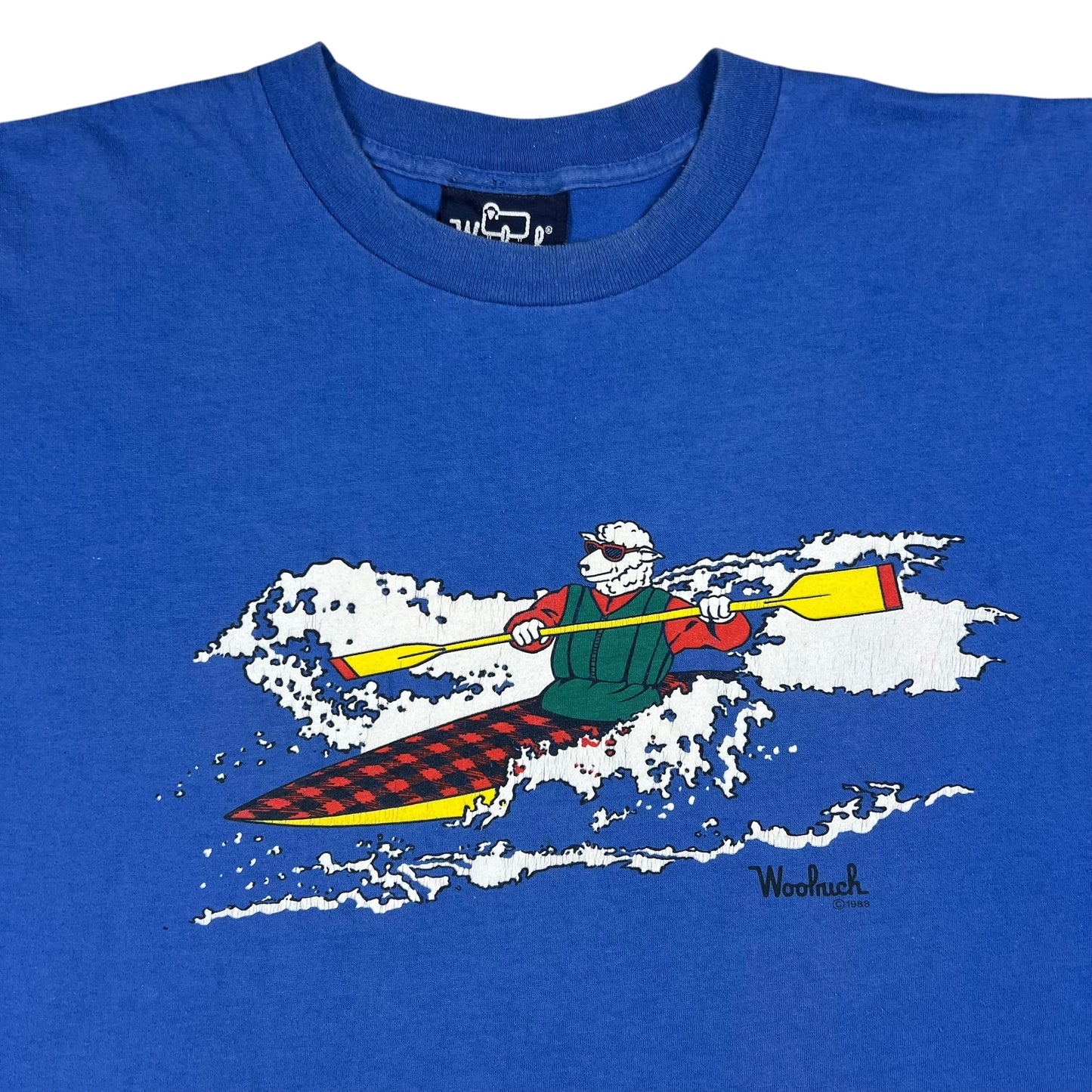 Vintage 1988 Woolrich kayaking sheep promo tee (XL)