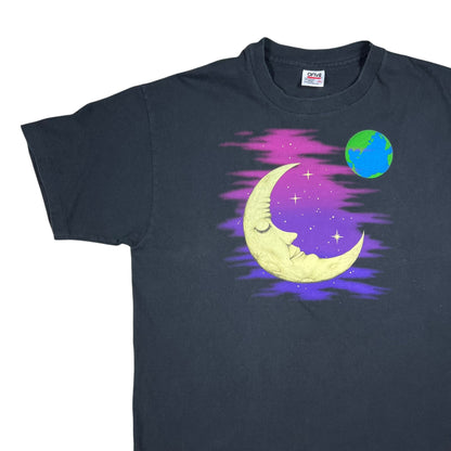 Vintage 90s Sleeping Moon Earth space tee (XL)