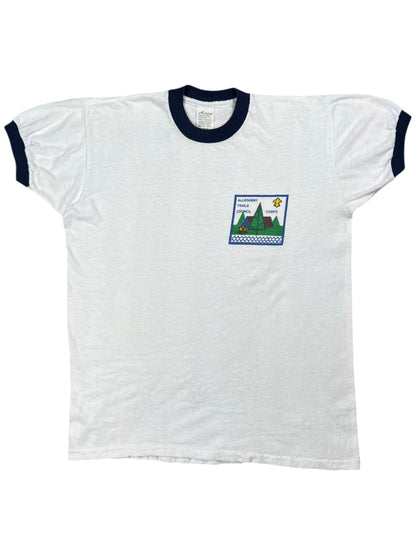 Vintage 1970s Allegheny Trails Council Boy Scouts ringer tee (M)
