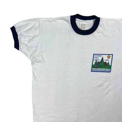 Vintage 1970s Allegheny Trails Council Boy Scouts ringer tee (M)