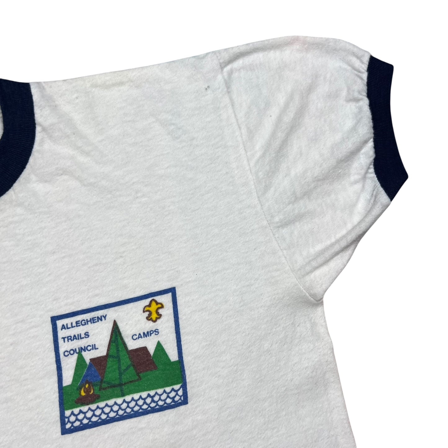Vintage 1970s Allegheny Trails Council Boy Scouts ringer tee (M)