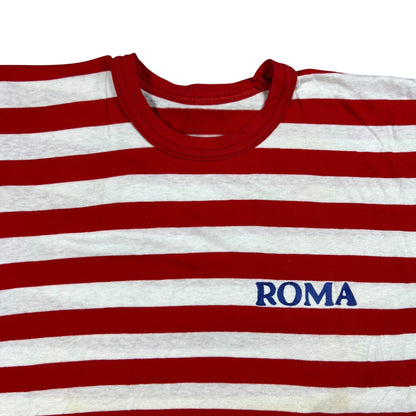 Vintage 1970s ROMA Italy striped stripey tee (S)