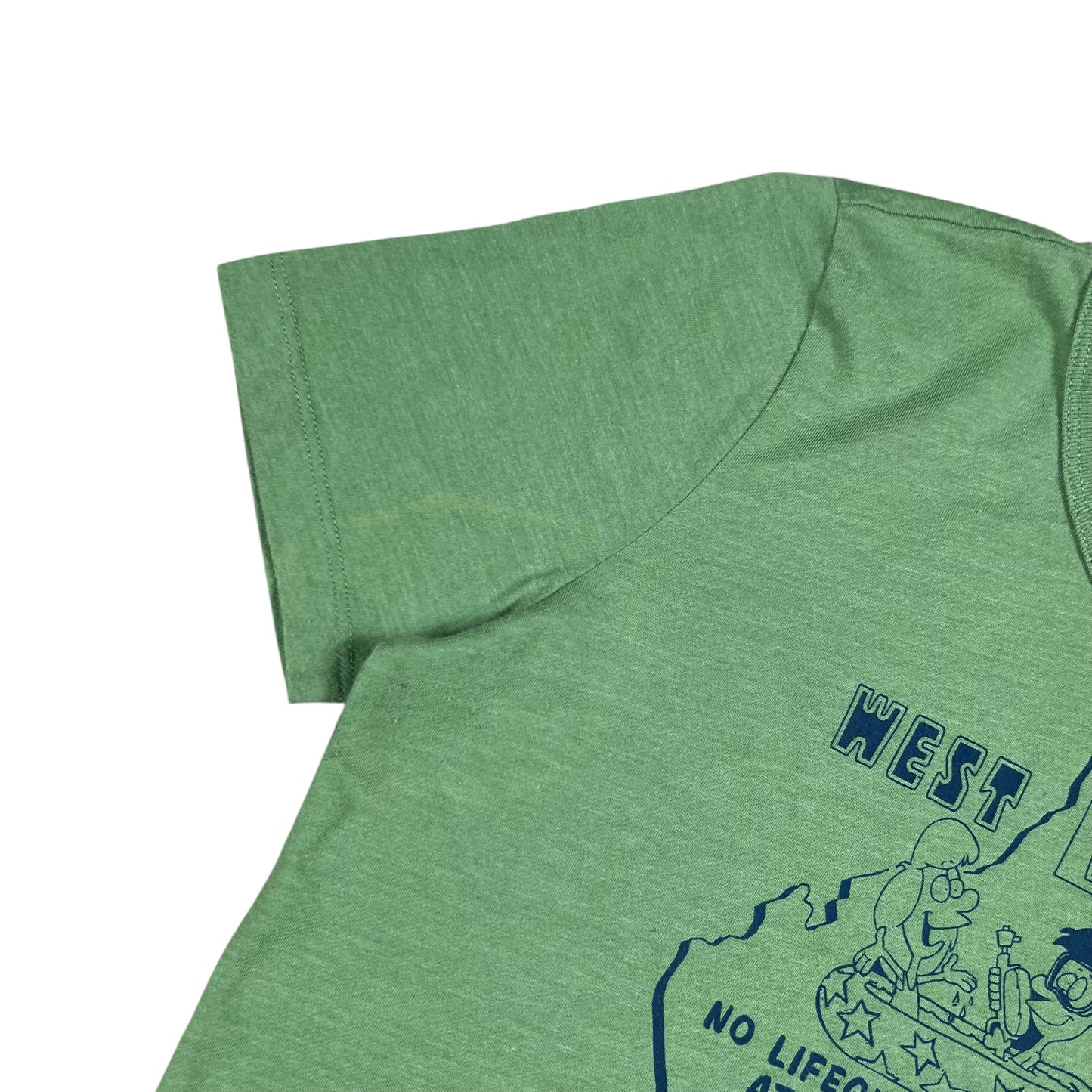Vintage Y2K BANNED Abercrombie & Fitch West Virginia No Life Guard at the Gene Pool women’s tee (L)