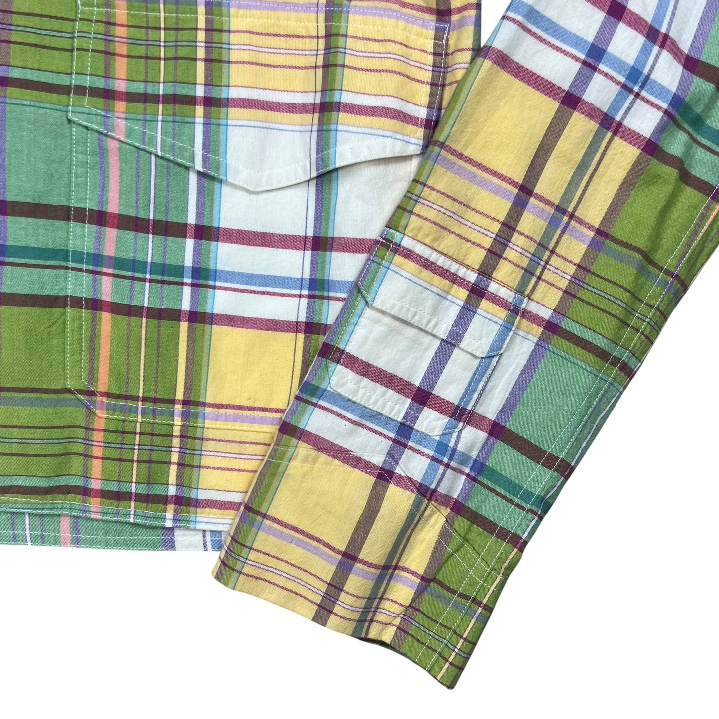 Vintage Y2K Ralph Lauren women’s plaid button up light jacket (M)