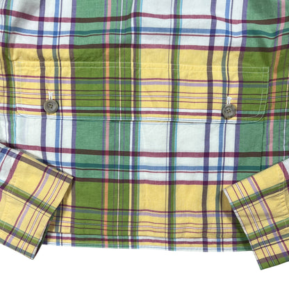 Vintage Y2K Ralph Lauren women’s plaid button up light jacket (M)