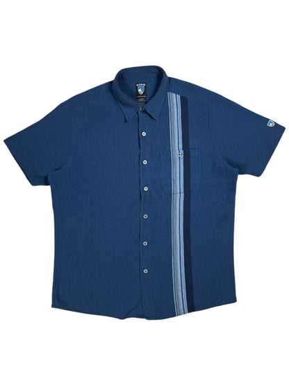 Y2K Kuhl short sleeve organic cotton button up (L)