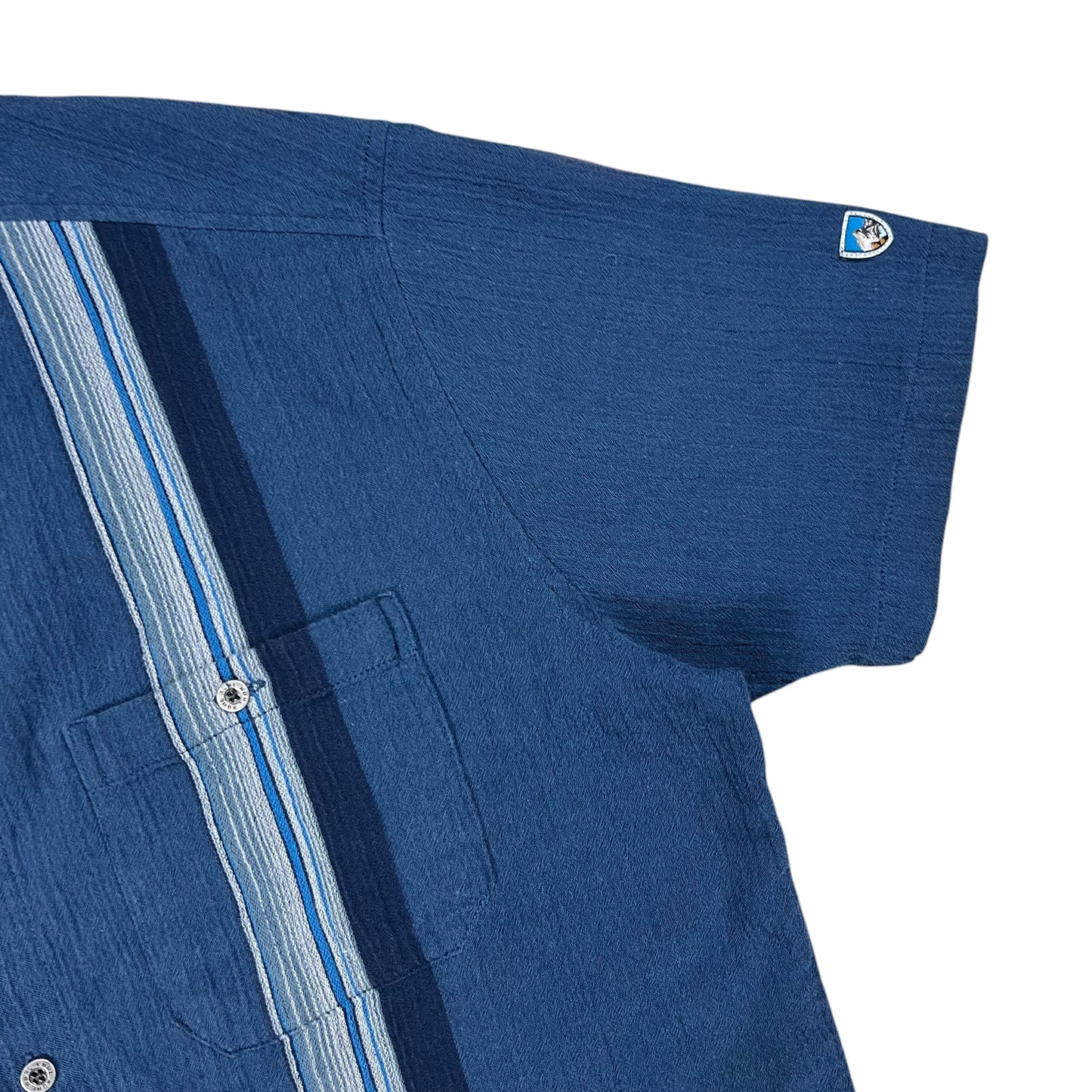 Y2K Kuhl short sleeve organic cotton button up (L)