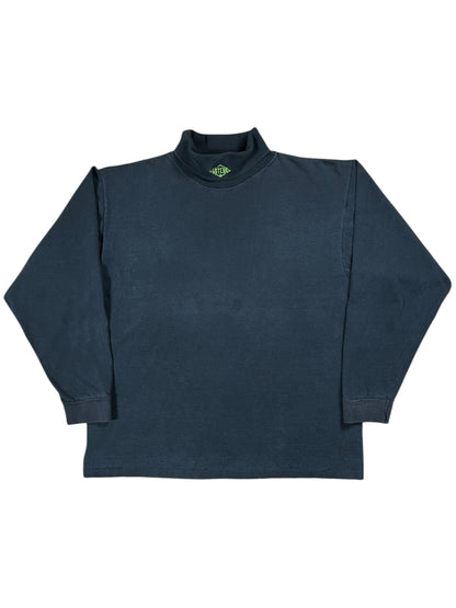 Vintage 90s GOTCHA surf wear faded black mock neck long sleeve (L)