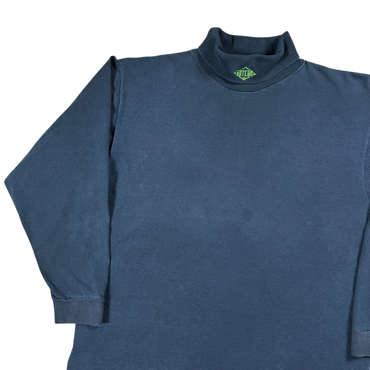 Vintage 90s GOTCHA surf wear faded black mock neck long sleeve (L)