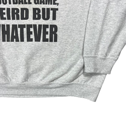 Y2K “RIHANNA CONCERT INTERRUPTED BY A FOOTBALL GAME SUPER BOWL HALFTIME SHOW” crewneck (XL)