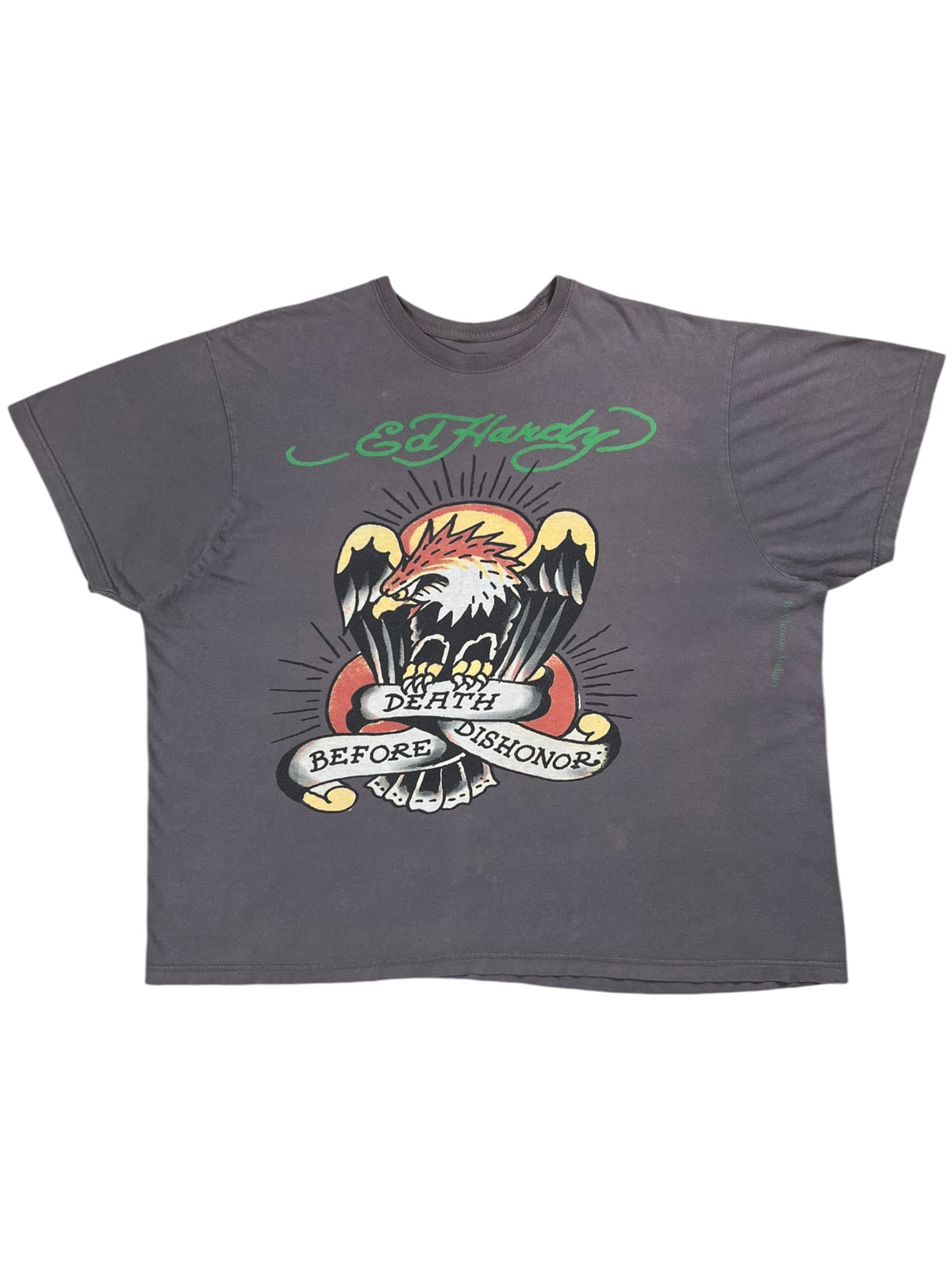 Y2K Ed Hardy by Christian Audigier faded boxy tee (XL/XXL)