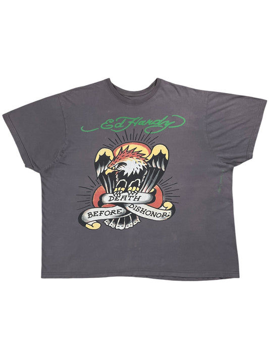Y2K Ed Hardy by Christian Audigier faded boxy tee (XL/XXL)