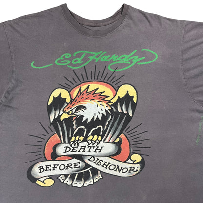 Y2K Ed Hardy by Christian Audigier faded boxy tee (XL/XXL)
