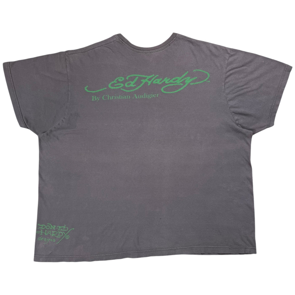 Y2K Ed Hardy by Christian Audigier faded boxy tee (XL/XXL)