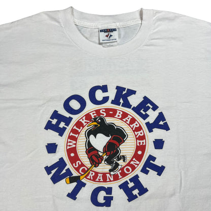 Vintage 2003 Scranton Wilkes-Barre Penguins minor league hockey night tee (XL)