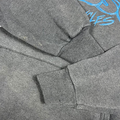 Vintage 90s Harley Davidson Motorcycles faded black biker hoodie (L)