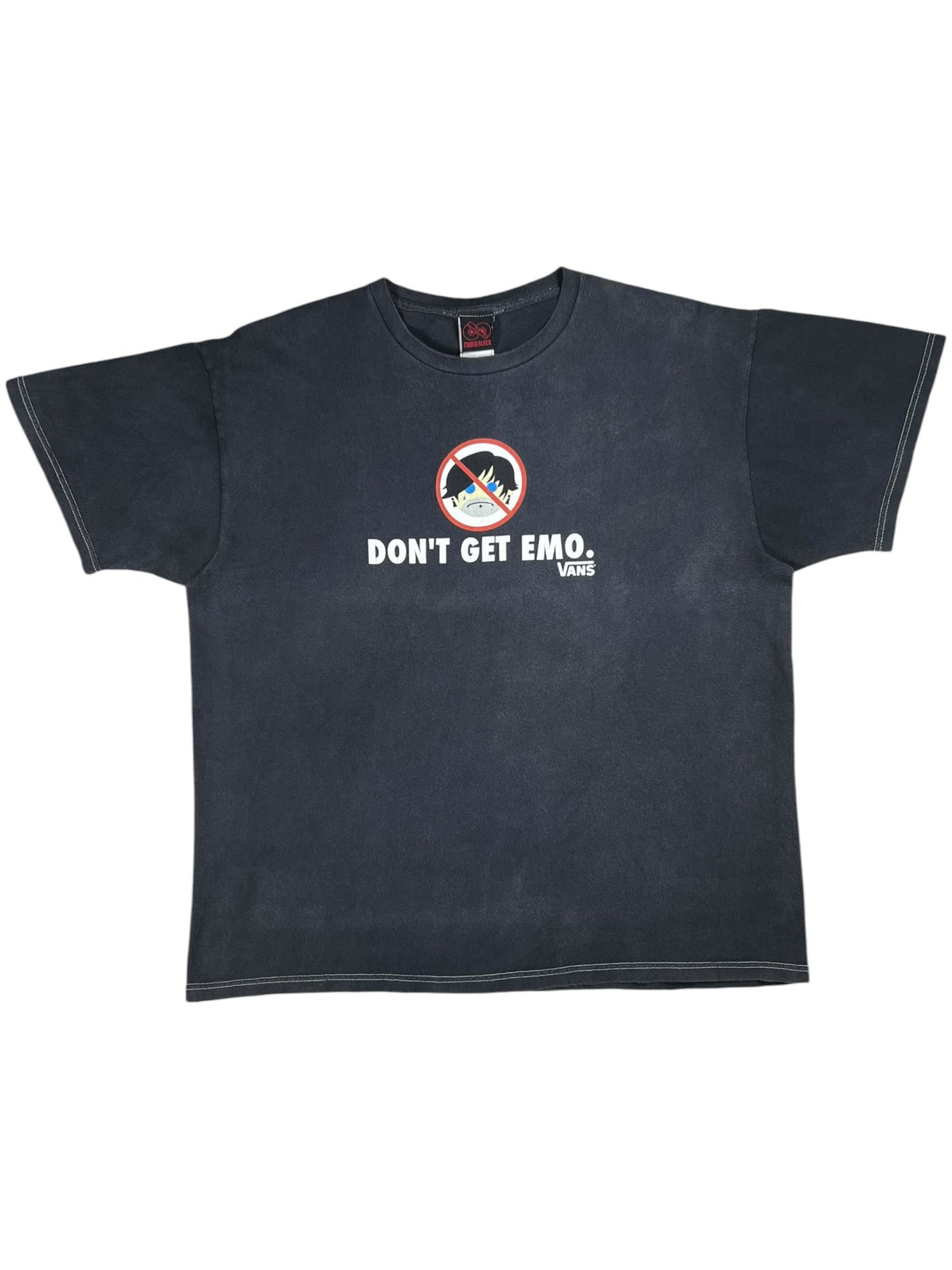 Vintage Y2K Vans Don’t Get Emo faded warped tour tee (XL)