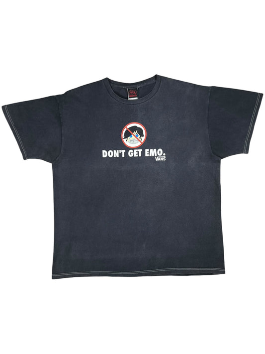 Vintage Y2K Vans Don’t Get Emo faded warped tour tee (XL)